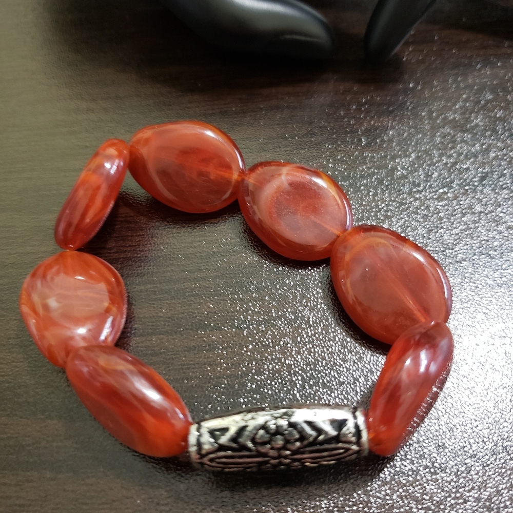 🔥3/$20Burnt Orange Bead Bracelet